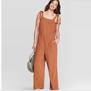 Universal Thread linen wide-leg jumpsuit 🤎✨